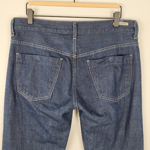 Citizens Of Humanity Jeans Straight Leg Crop Low Rise Dark Wash Blue Size 28 - Picture 5 of 14